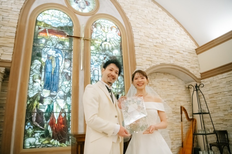 結婚証明書の披露