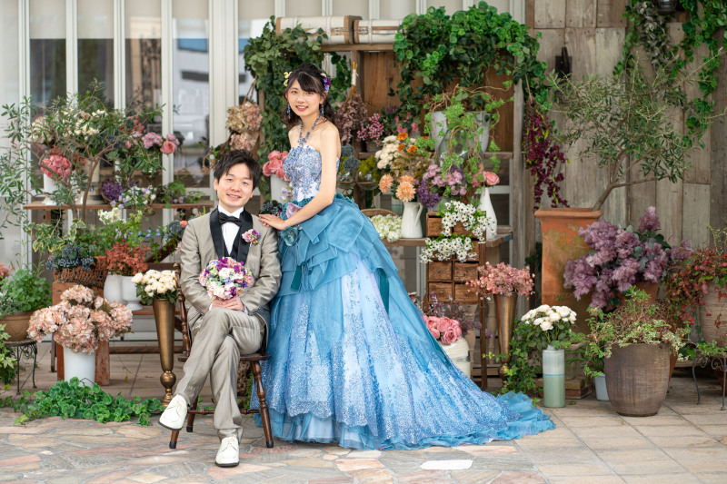 色とりどりのお花に囲まれて♡