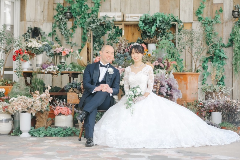 アンティーク調のガーデンにて