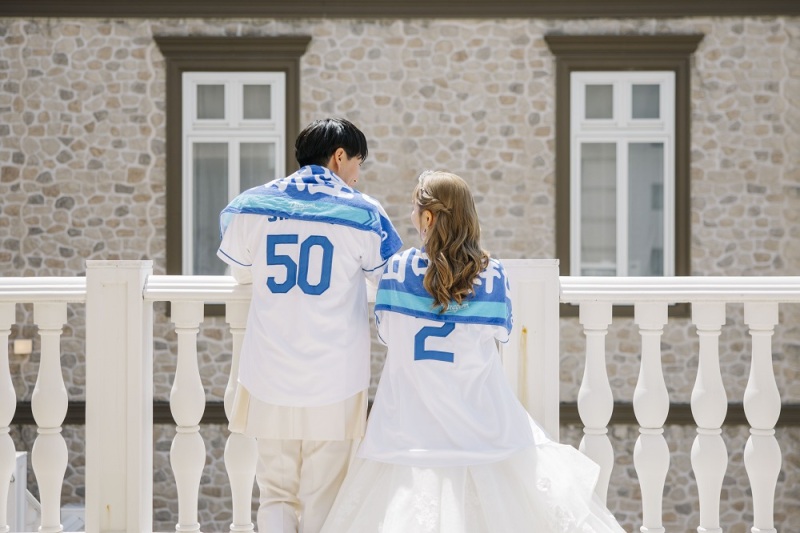 チャペルを出たバルコニーにて