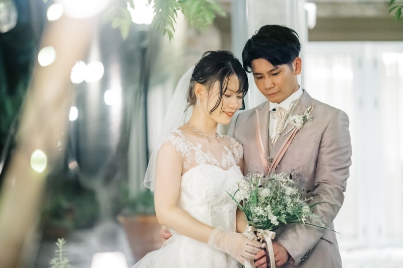 ブーケを見つめて