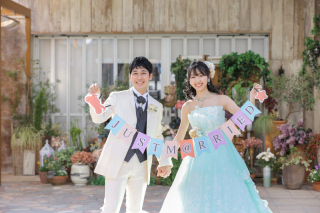 淡色ウェディング♡｜ウェディングドレス×カラードレス◇スタジオ＆ロケーション撮影