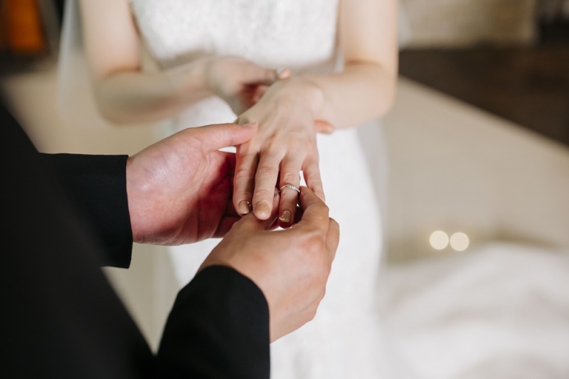 指輪の交換