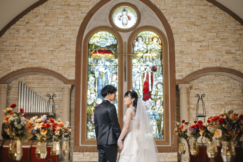 輝くステンドグラスと✷