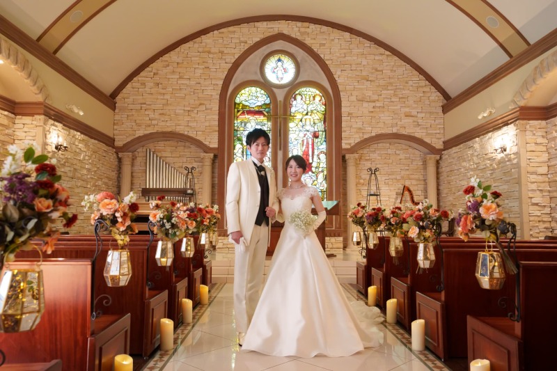 チャペルでドレスフォト✷