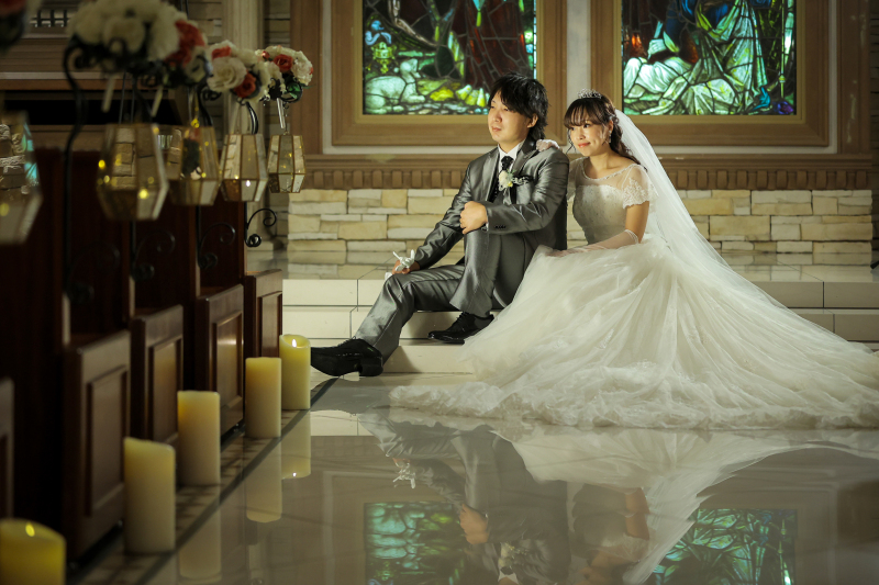 チャペルでお座りショット✷