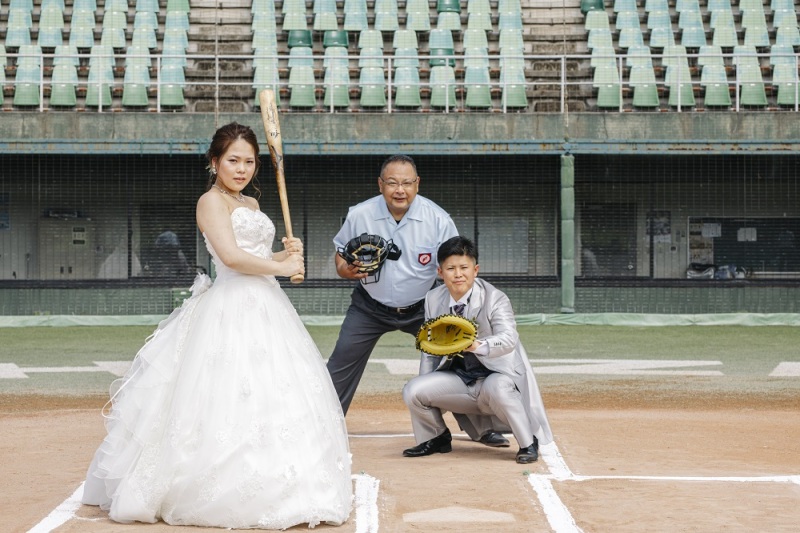 バッターボックスでの1枚