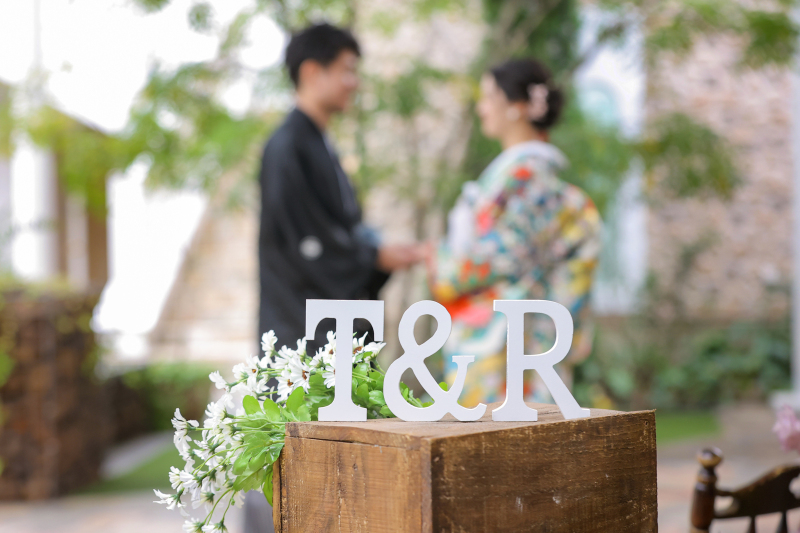 お二人のイニシャル越しに・・・