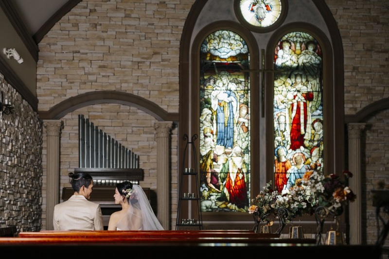 チャペルを堪能!|ウェディングドレス◇スタジオ