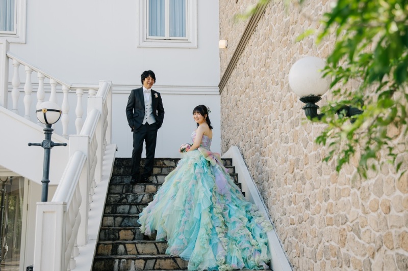 外階段を使用して