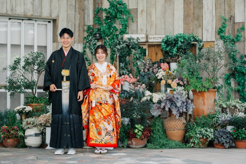 ガーデンのお花スポットで☀