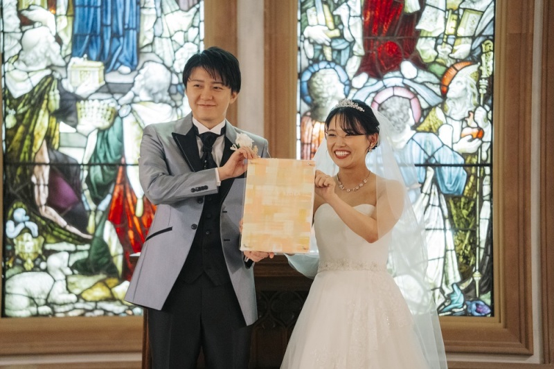 結婚証明書の披露
