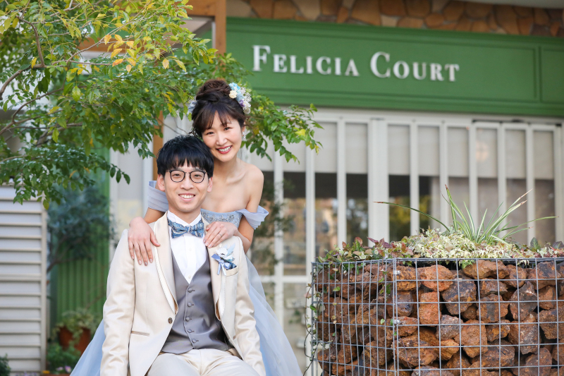 ガーデンでの爽やかショット