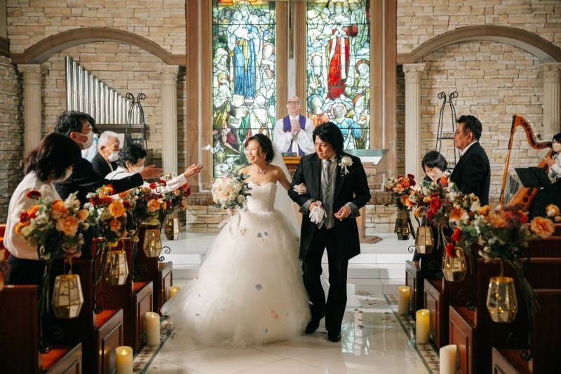 ご家族に見守られながら｜ウェディング&カラードレス＆色打掛◇挙式◇ペット撮影