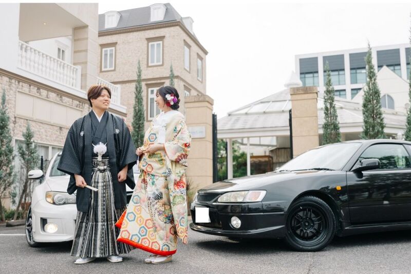 おふたりの好きな愛車とともに叶える！｜色打掛＆WD&CD◇スタジオ◇車