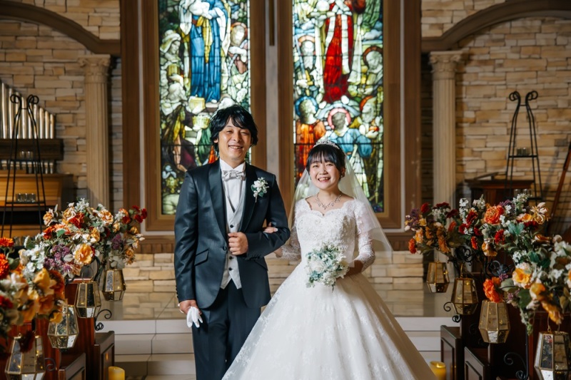 チャペルにて撮影