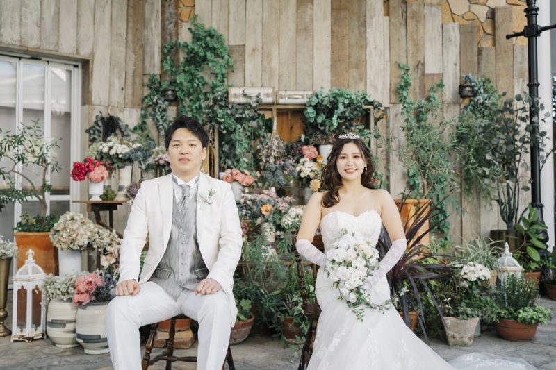 ガーデンから撮影スタート☆彡