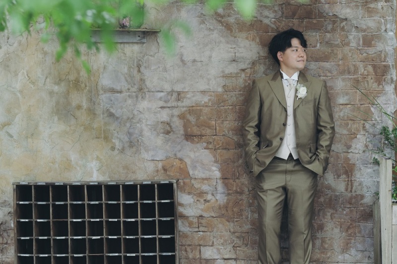 レンガ造りの壁で