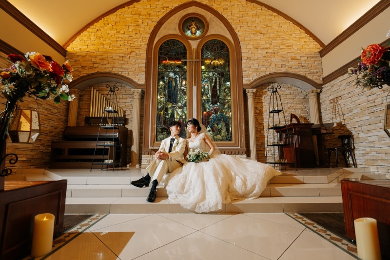 画角を広めにとって…