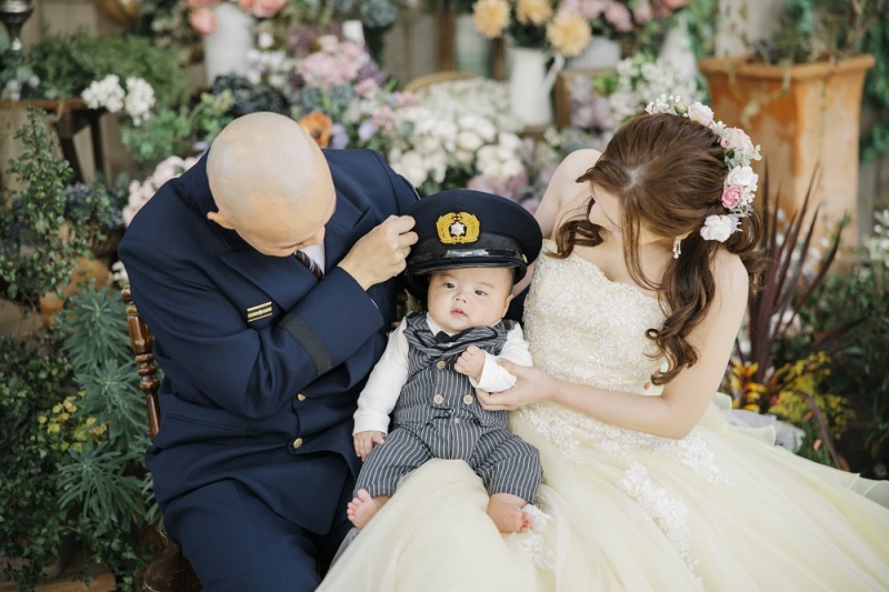 お子様にも帽子を