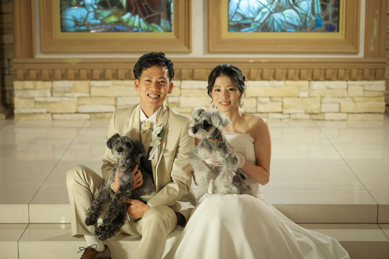 ワンちゃんと一緒に♡