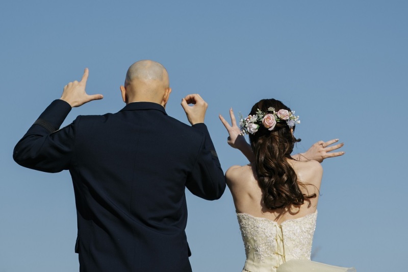 おふたりの手にご注目!