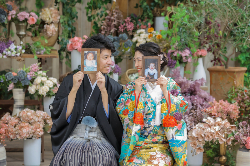 幼少期の写真を使って♪