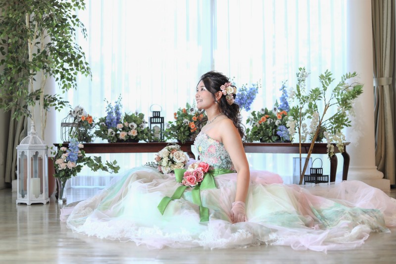 スタジオ内でのお座りショット