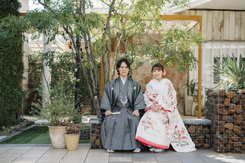 ガーデン内にて