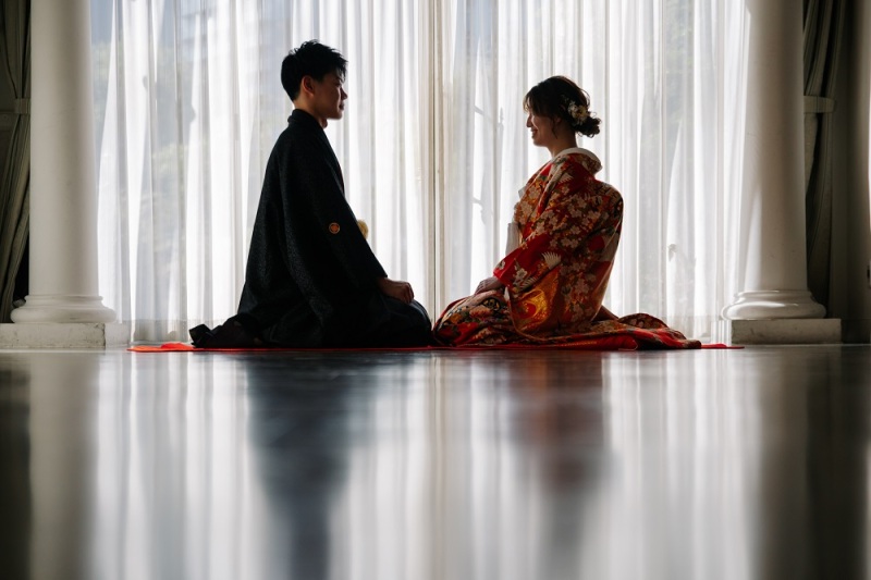 先ほどと同じ場所で向かい合って♡