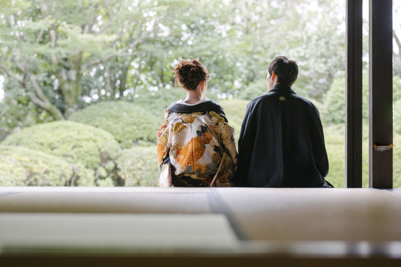 PHOTO WEDDING FLEUR_庭園で撮影できる