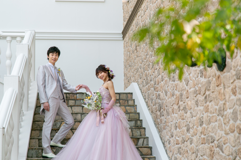 会場の階段を生かして王道ショットも