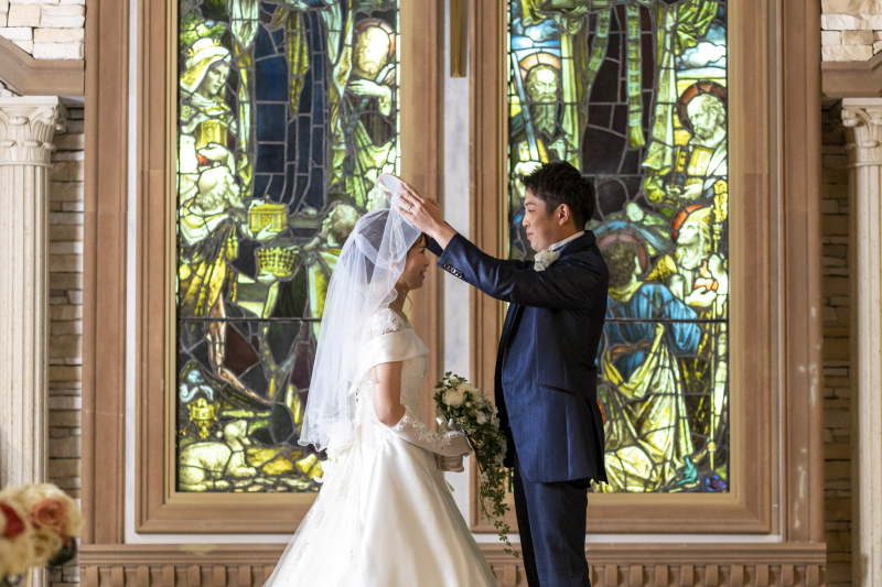 《チャペルで誓いを立てるオリジナルセレモニー付き》洋装1着/スタジオ◇100カット全データ付き