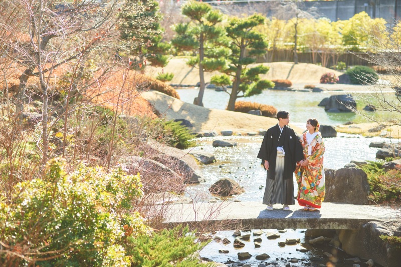 広い日本庭園での1枚。