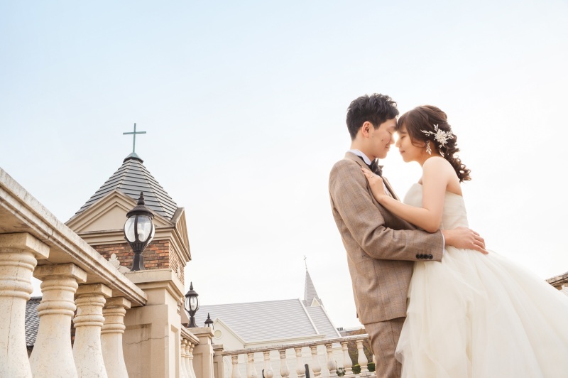 開放感のある屋上での一枚