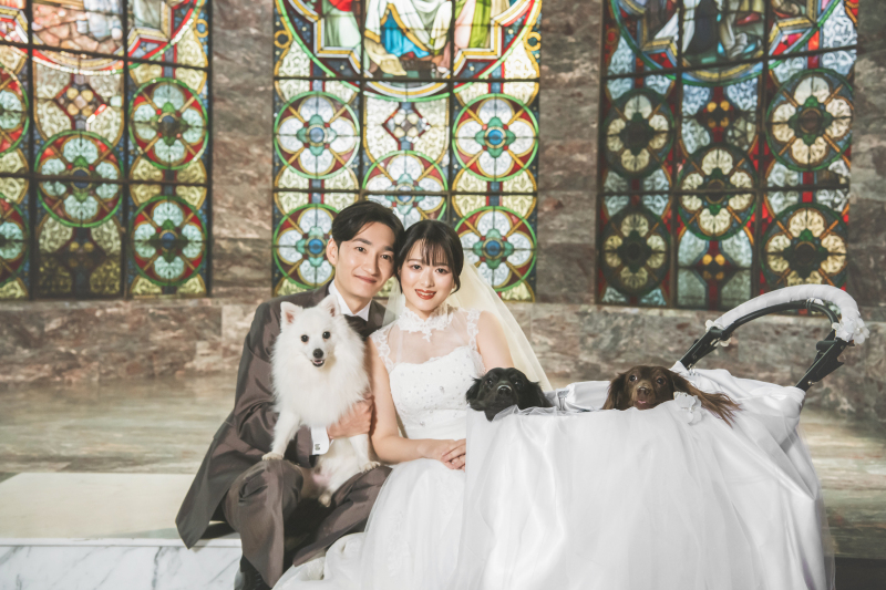 大切なワンちゃんとフォトウェディング