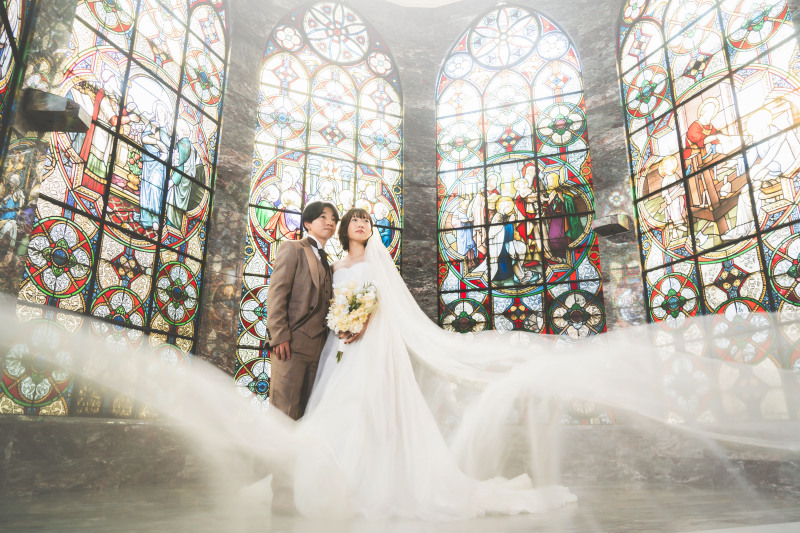 ステンド前で！