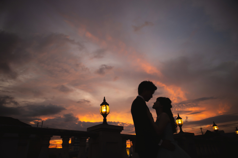 夕暮れの時間を美しく残します