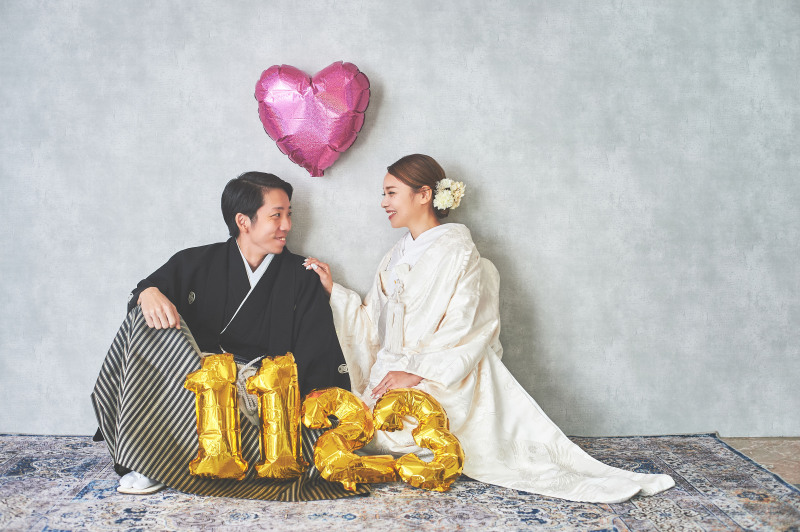 ☆和装1点・カスタムプラン☆ 本格的なステンドグラスのクラシカルチャペル・緑溢れるガーデン・おしゃれなスタジオで撮影が可能