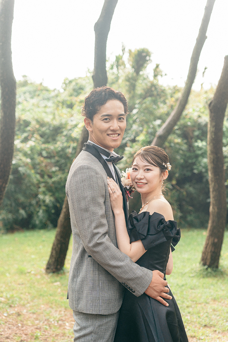 緑の中で撮影開始