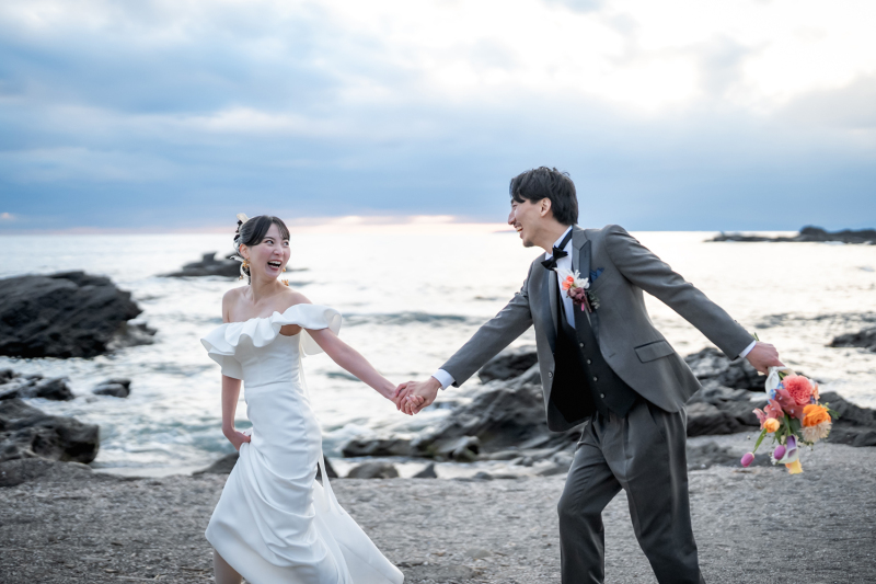 明るい時間に城ヶ島での撮影