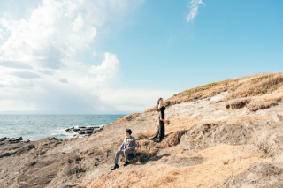 黒崎の鼻でのロケ撮影