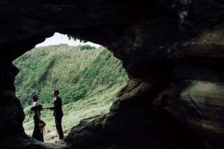 ブラックドレスで城ヶ島ロケーションフォト＆オープニング映像の撮影