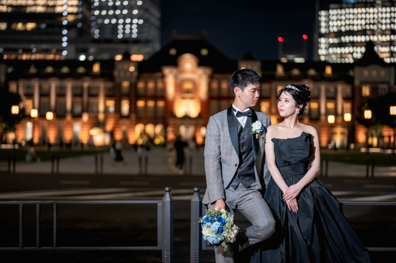 韓国ドレスで撮影を