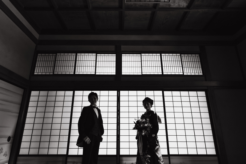 障子でのシルエット