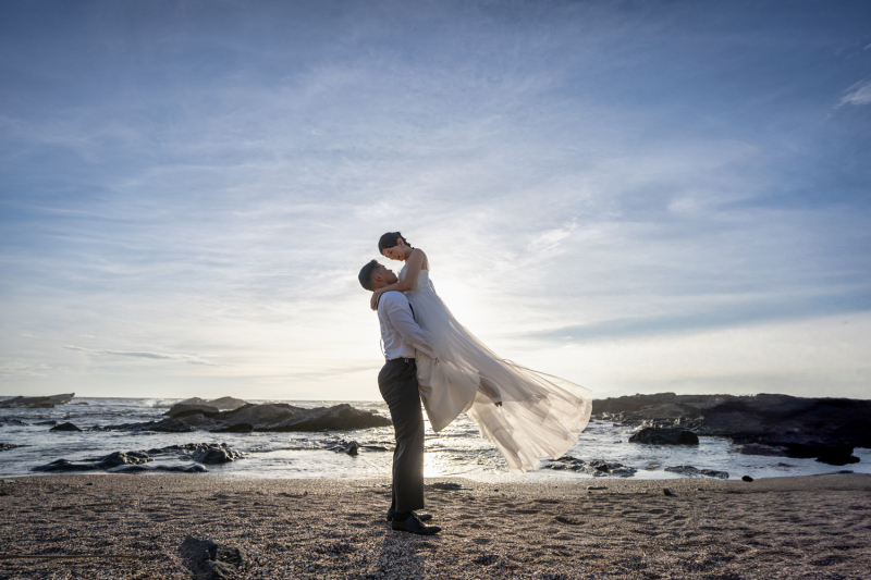 プラン内のドレスで城ヶ島ロケ