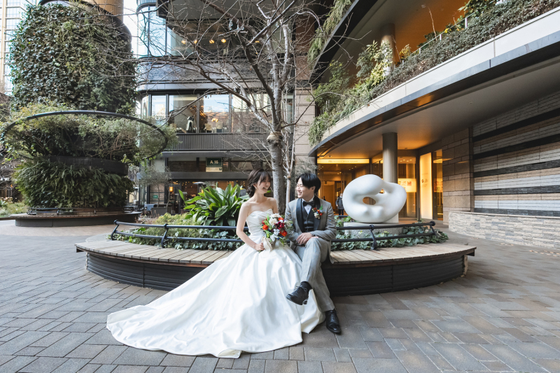 公演のベンチで