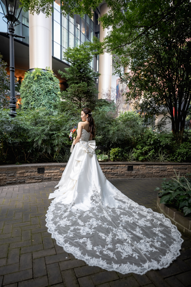 ロングベールを生かした撮影