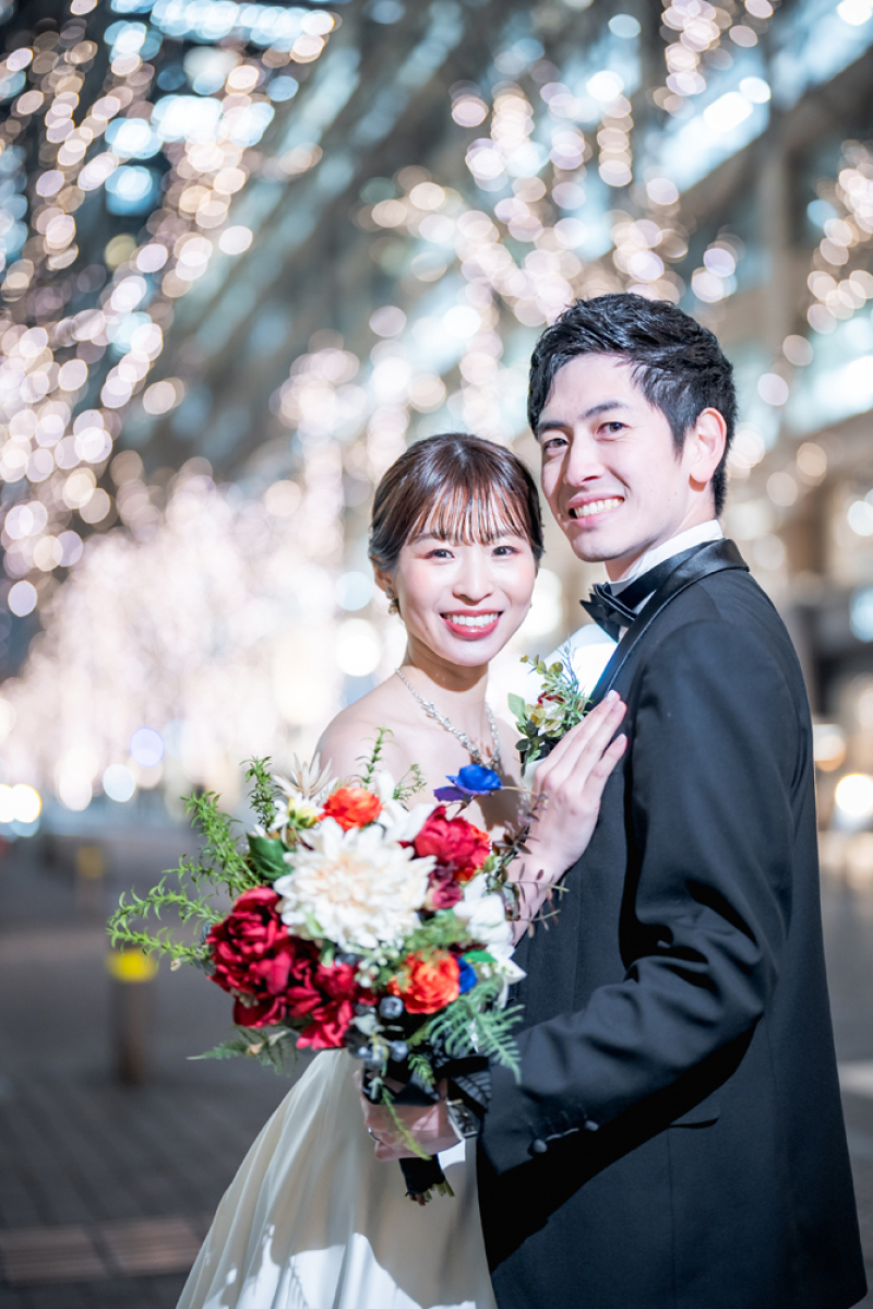毎月5組限定価格 11月13日~2月15日まで 丸の内イルミネーション オープニング映像撮影 ヘアメイク 衣装 セット商品プラン
