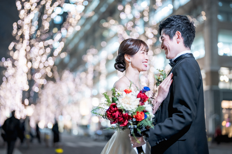 毎月5組限定価格 11月13日~2月15日まで 丸の内イルミネーション オープニング映像撮影 ヘアメイク 衣装 セット商品プラン